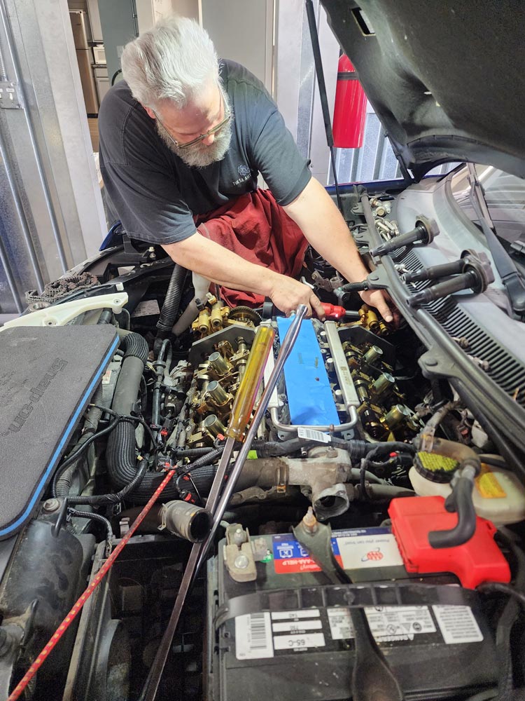 Working On Engine